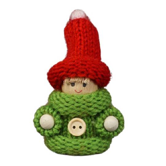 Scandi Boy Lime Knit Top with Wood Button 6cm *ETA Nov